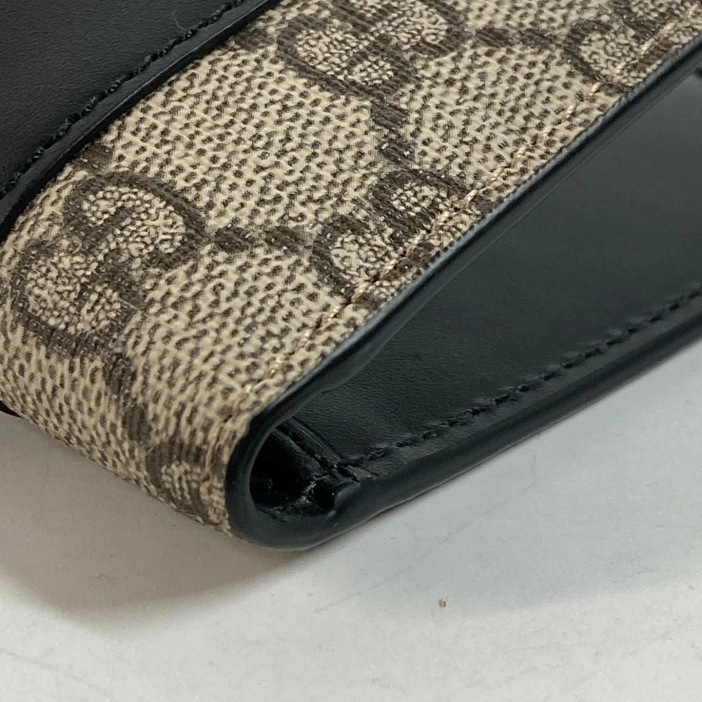 GUCCI GG Supreme Eden Billfold Compact Wallet Bi fold Canvas Black Beige - Picture 6 of 8